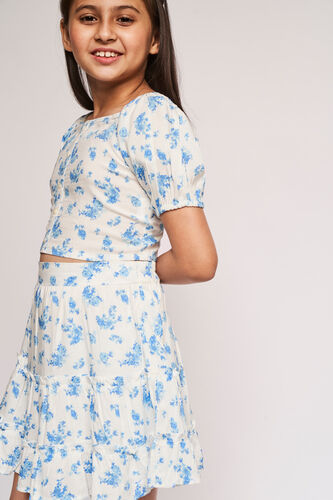 Blue Floral Flared Set, Blue, image 2